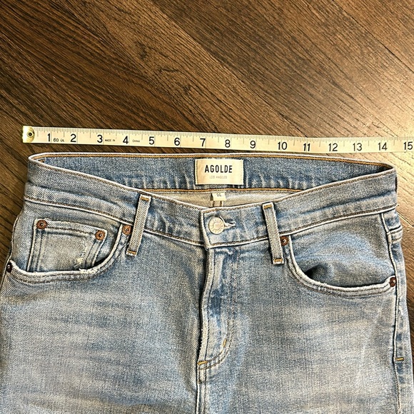 Agolde Toni Pristine Blue Mid Rise Straight Leg Jeans Women’s Size 26 - Picture 5 of 12